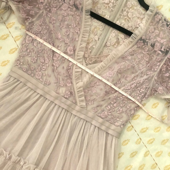 NWT Needle & Thread Embroidered Tulle Midi Dress - Picture 7 of 12
